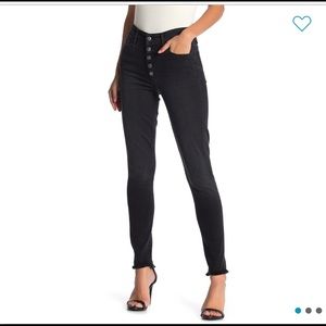 Joe’s High Rise Exposed Fly Skinny Jeans